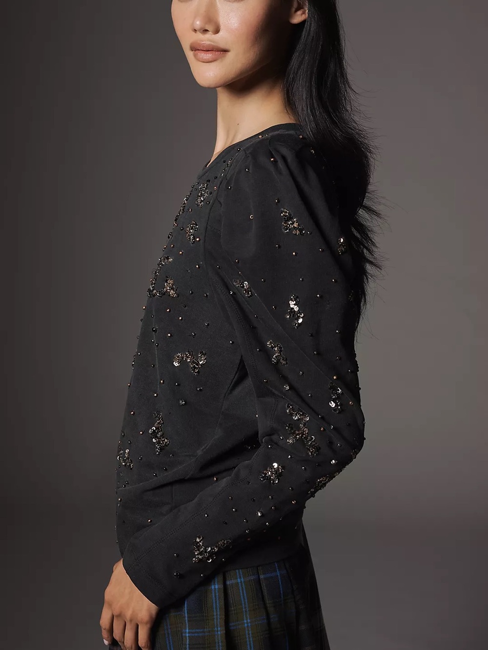 Pilcro Puff-Sleeve Embellished Top - Picture 4 of 6